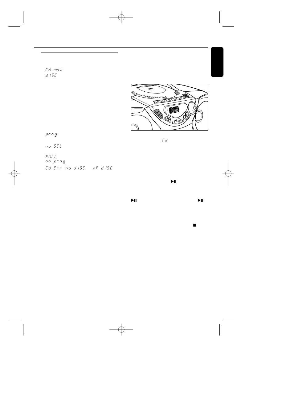 Cd-player, Cd player | Philips AZ 1018 User Manual | Page 6 / 12