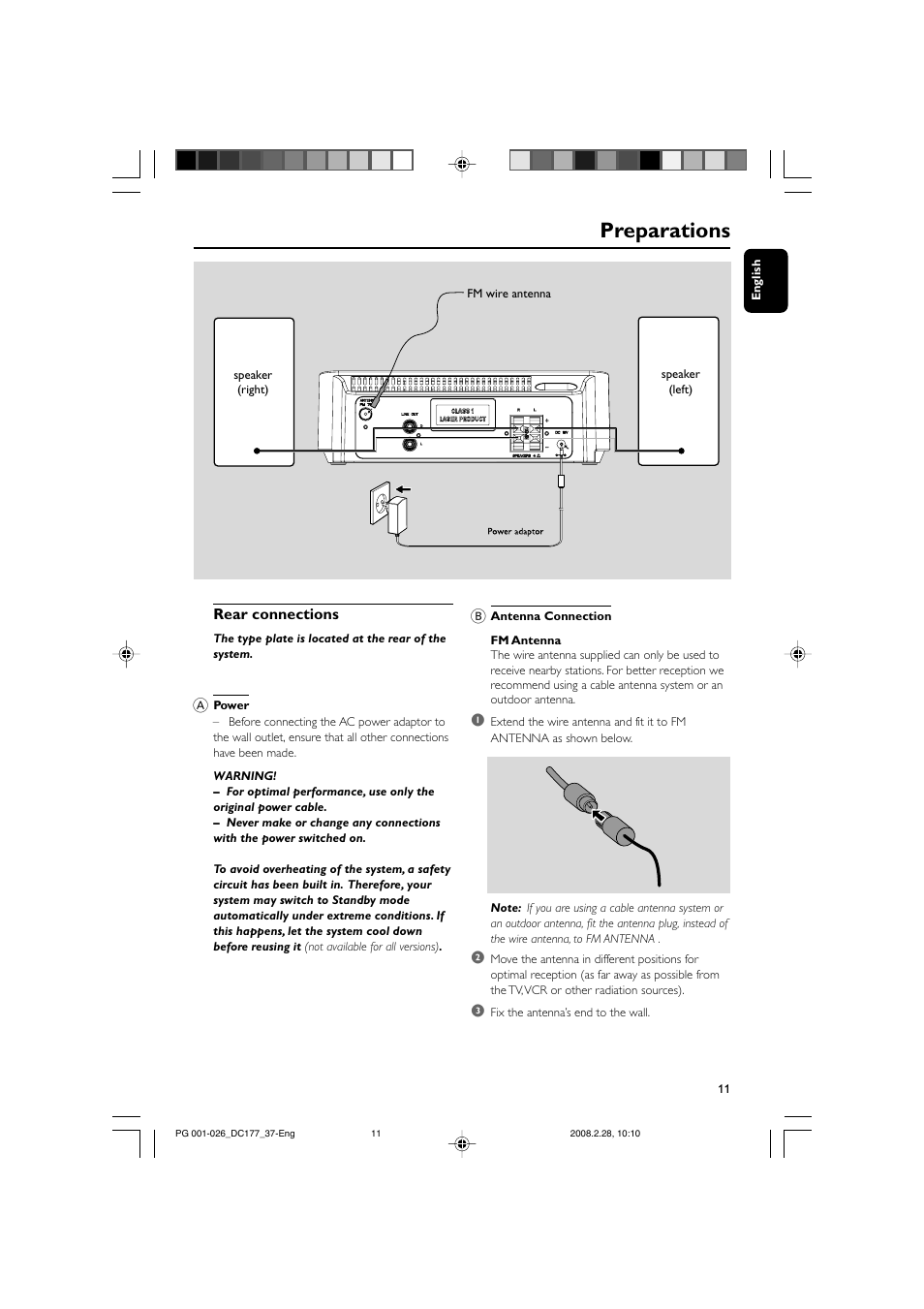 Preparations | Philips DC177 User Manual | Page 11 / 27