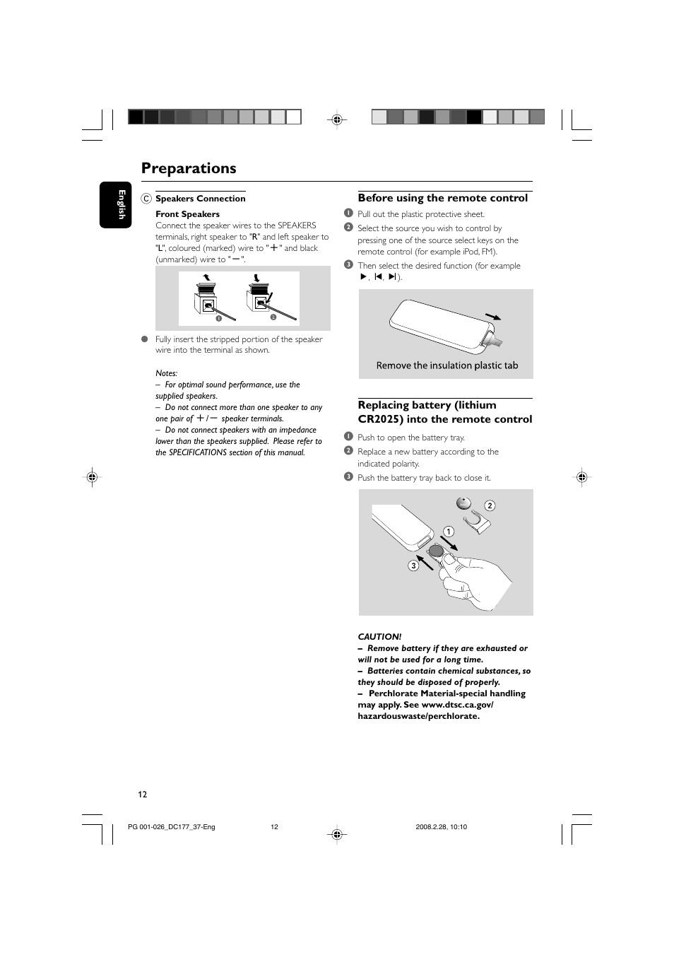 Preparations | Philips DC177 User Manual | Page 12 / 27