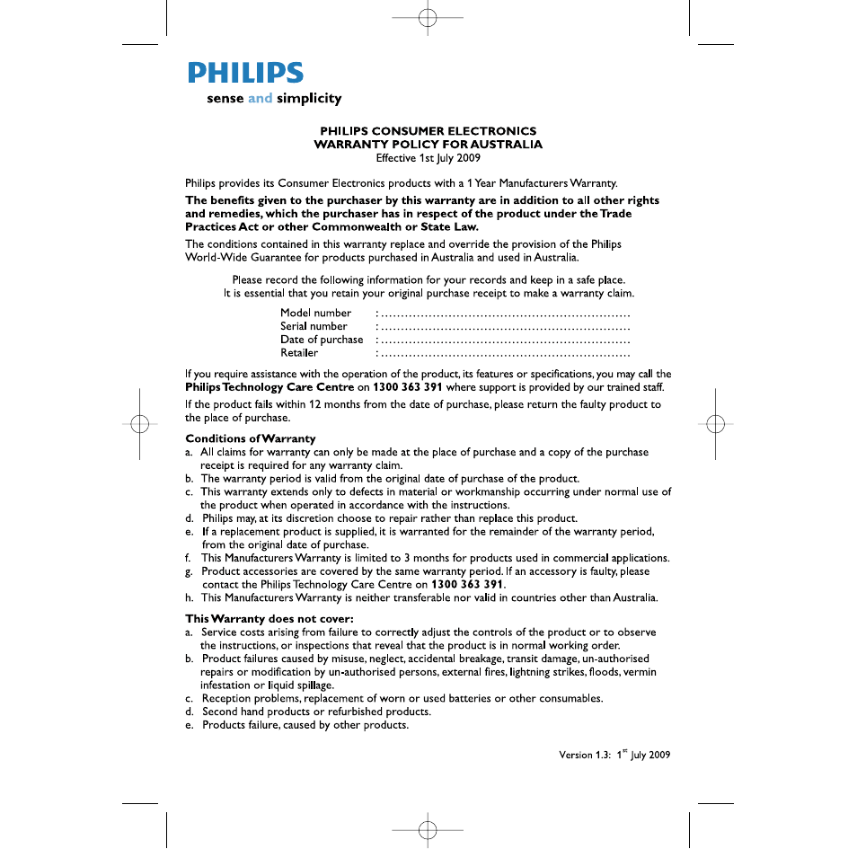 Philips AJ260 User Manual | Page 10 / 12