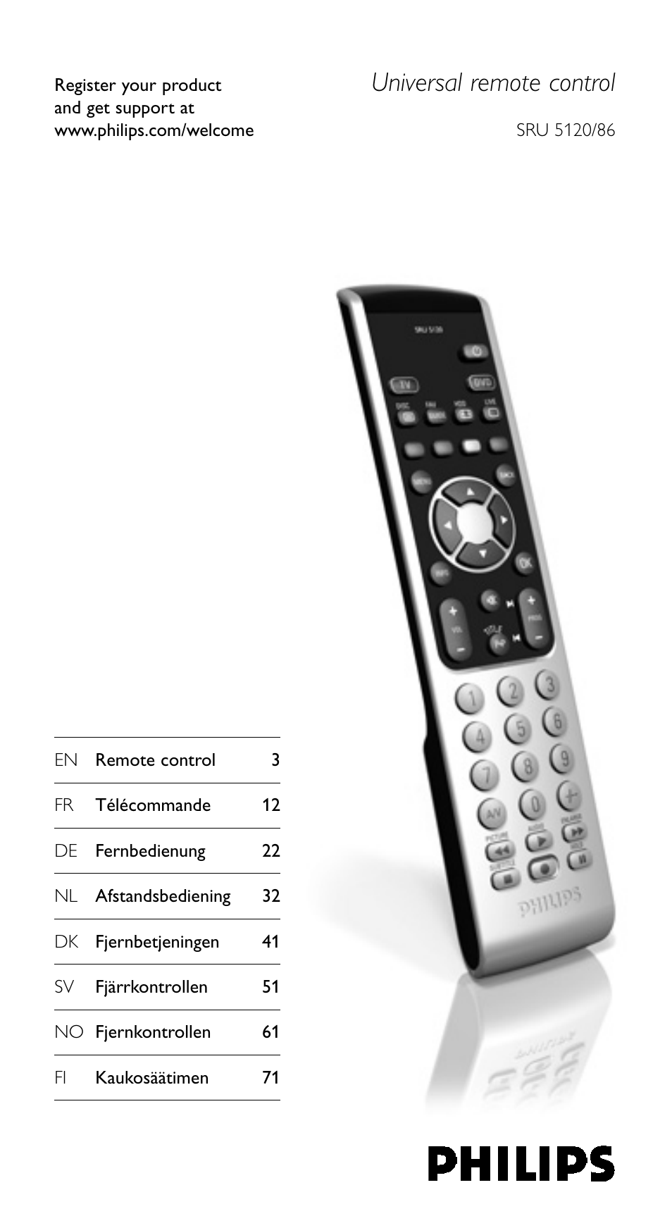 Philips SRU 5120/86 User Manual | 96 pages