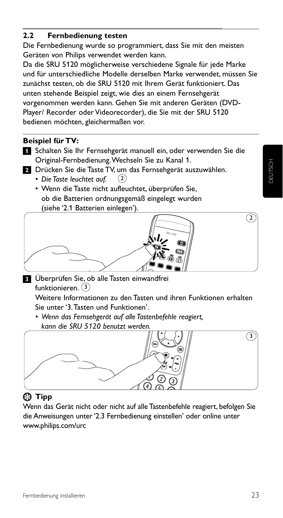 Philips SRU 5120/86 User Manual | Page 23 / 96