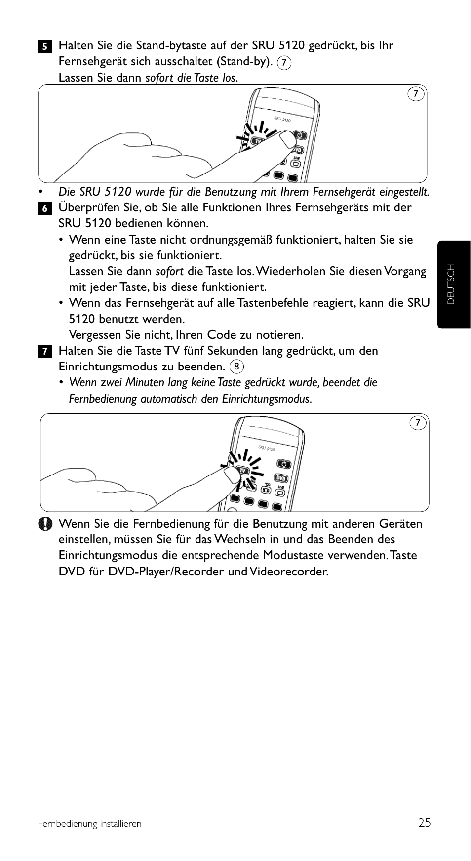 Philips SRU 5120/86 User Manual | Page 25 / 96