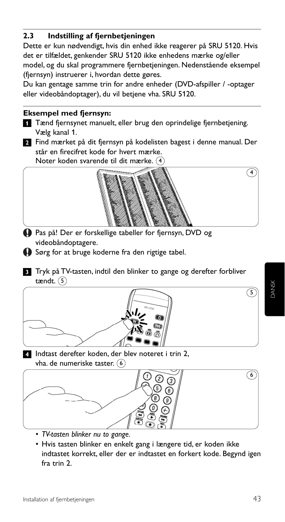 Philips SRU 5120/86 User Manual | Page 43 / 96
