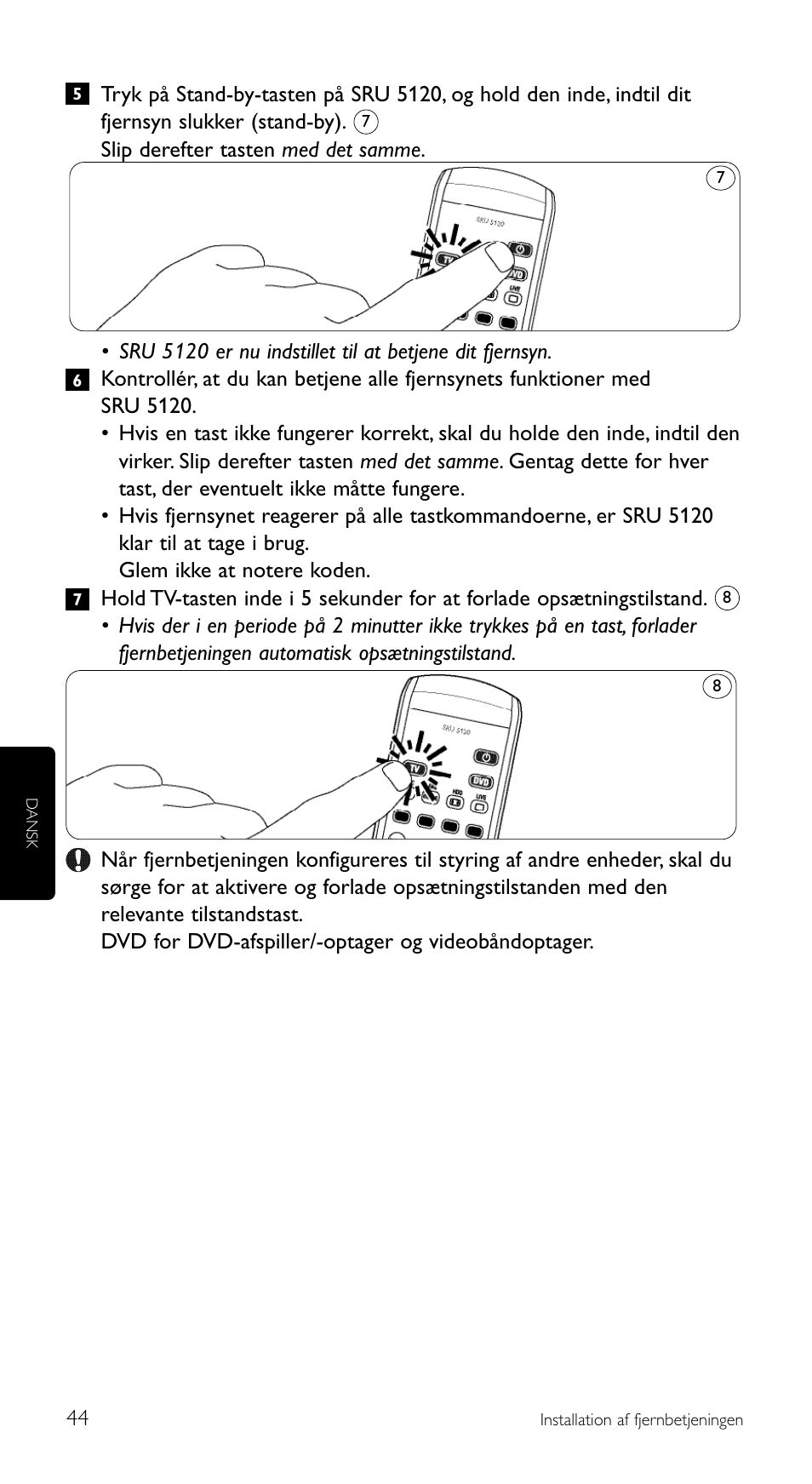 Philips SRU 5120/86 User Manual | Page 44 / 96