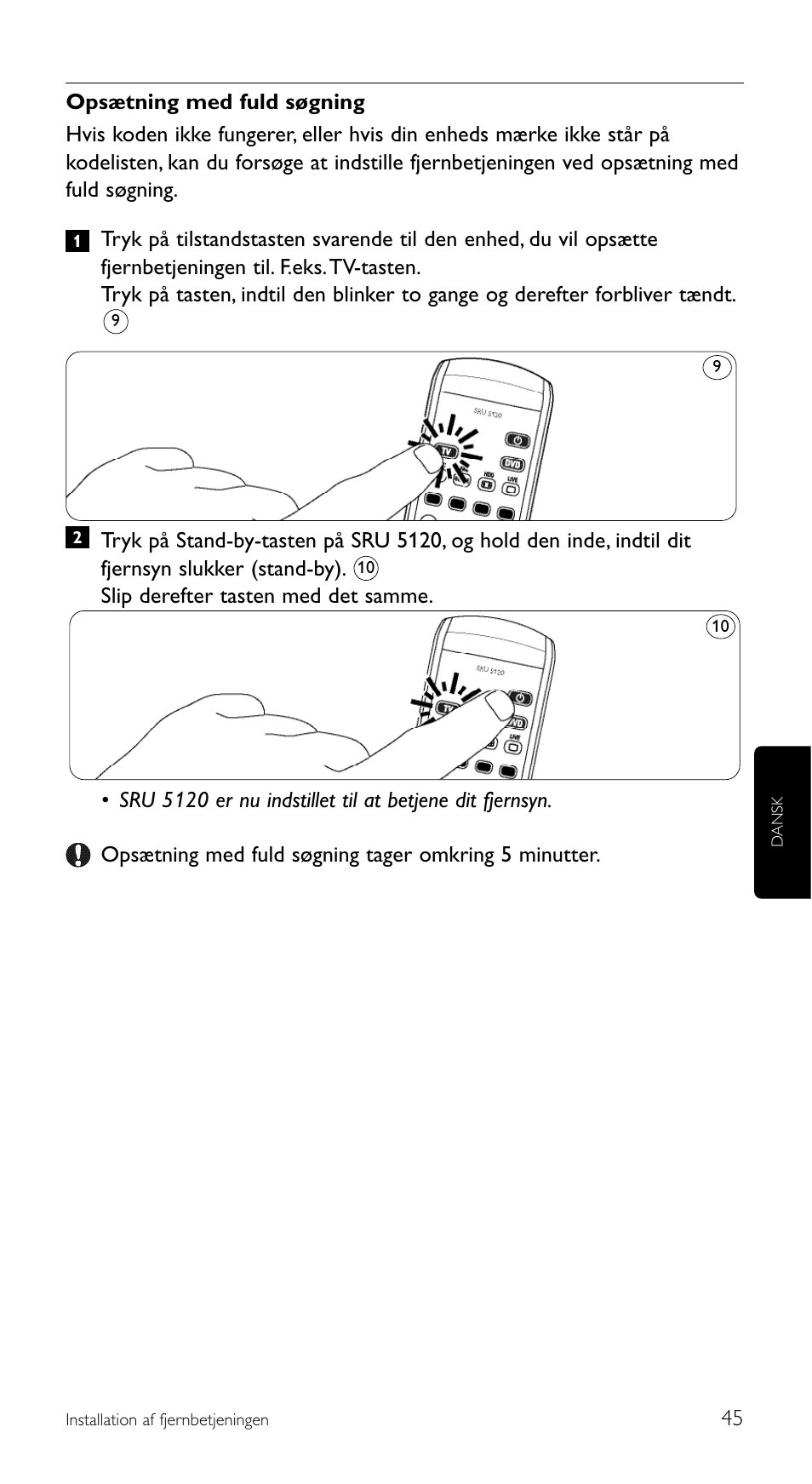 Philips SRU 5120/86 User Manual | Page 45 / 96