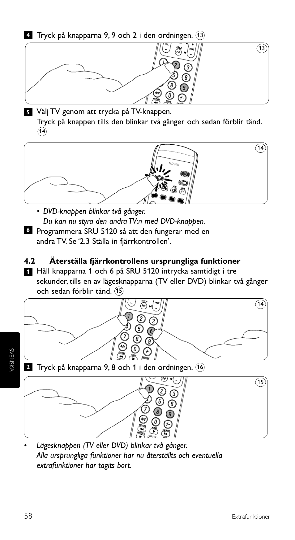 Philips SRU 5120/86 User Manual | Page 58 / 96