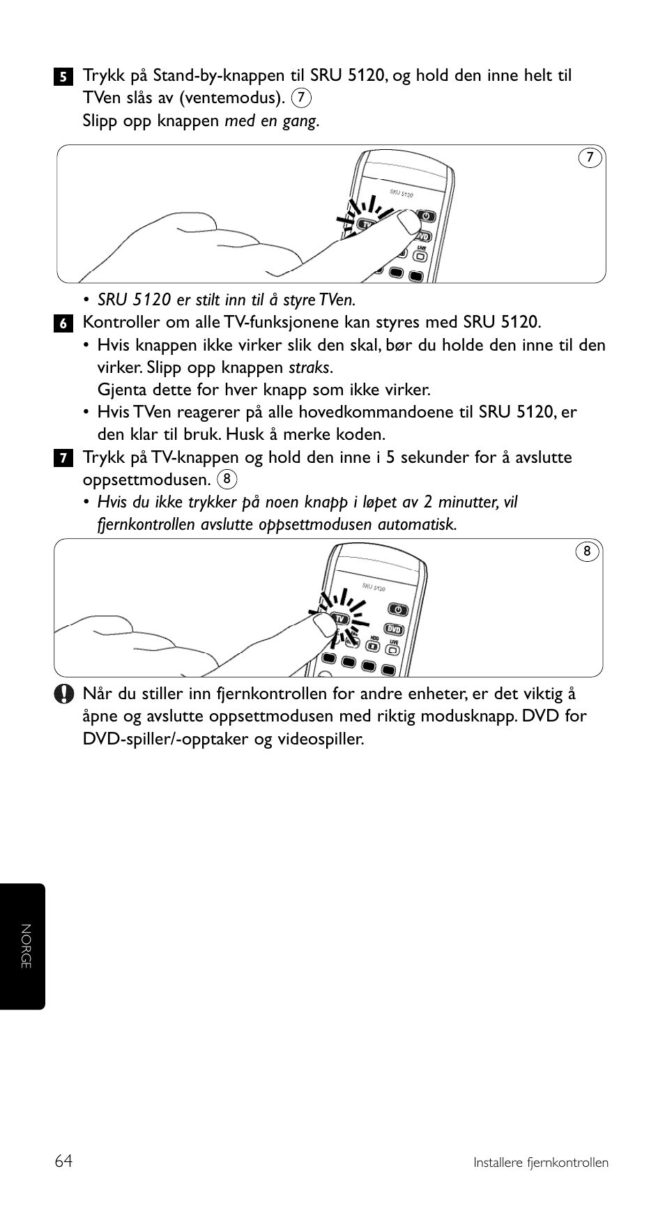 Philips SRU 5120/86 User Manual | Page 64 / 96