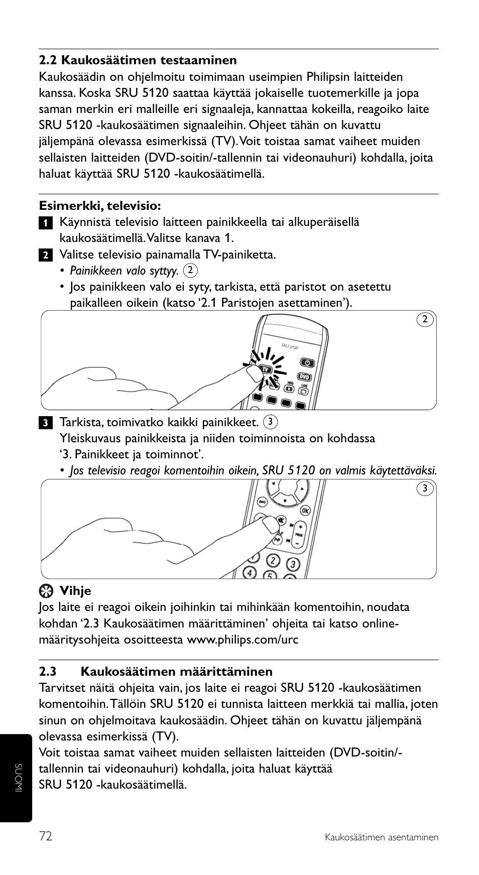 Philips SRU 5120/86 User Manual | Page 72 / 96