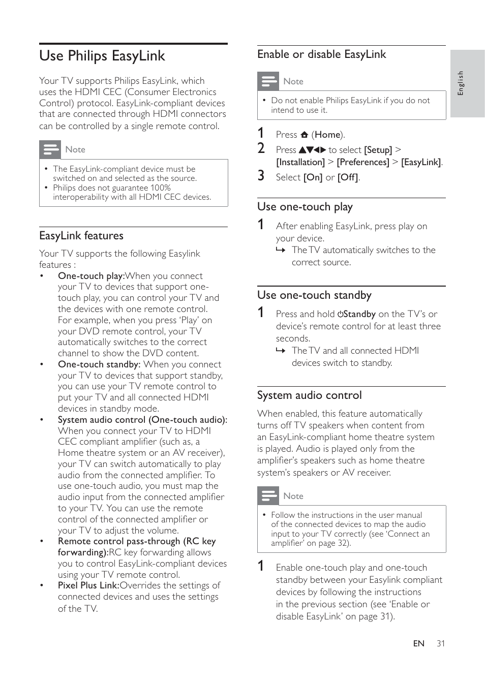 Use philips easylink | Philips 19PFL5404/60 User Manual | Page 33 / 42