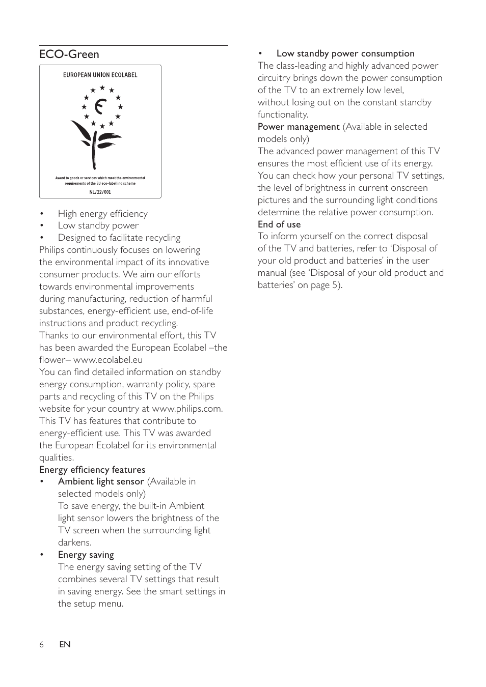 Philips 19PFL5404/60 User Manual | Page 8 / 42
