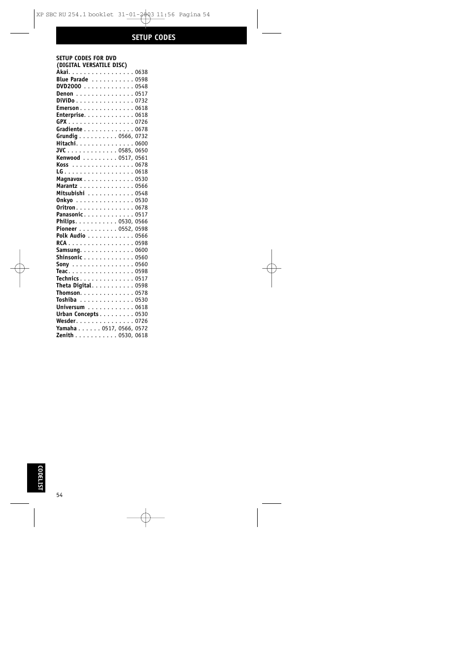 Philips RU254 User Manual | Page 54 / 56