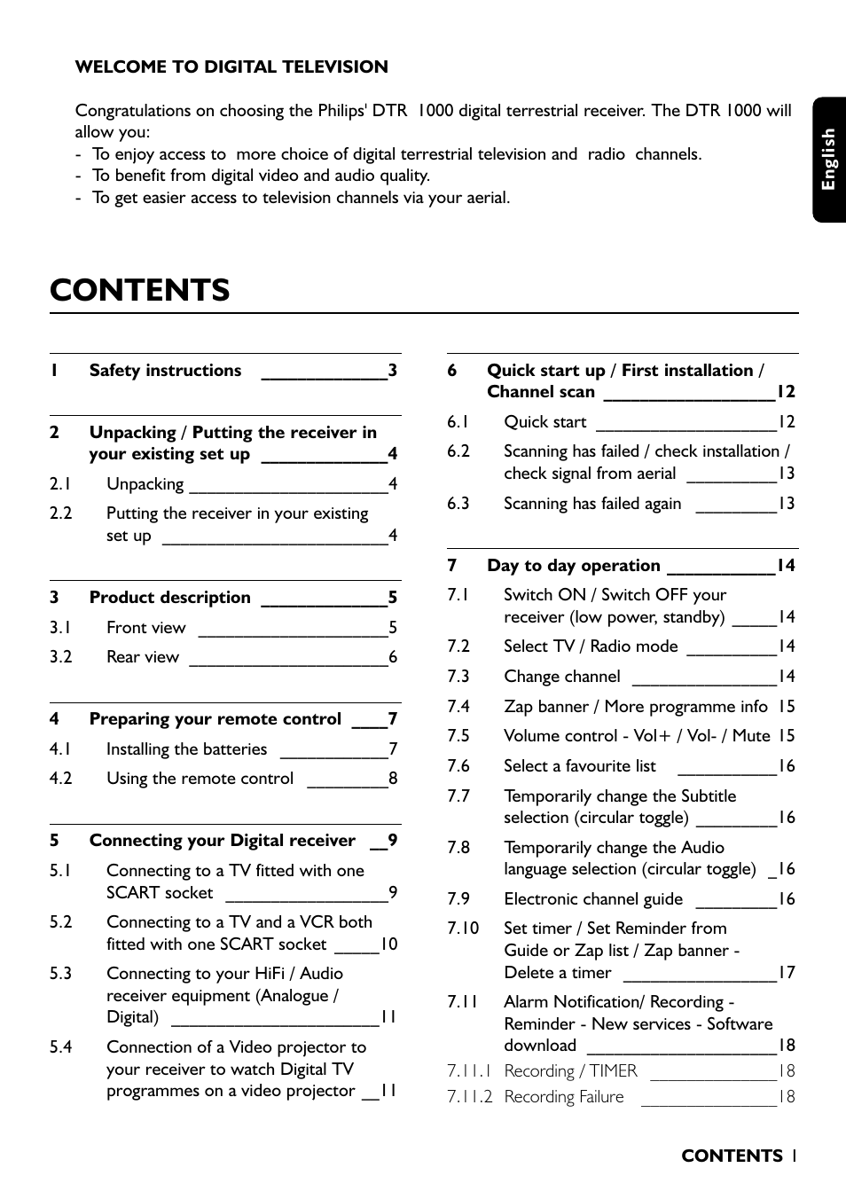 Philips DTR1000 User Manual | Page 3 / 152