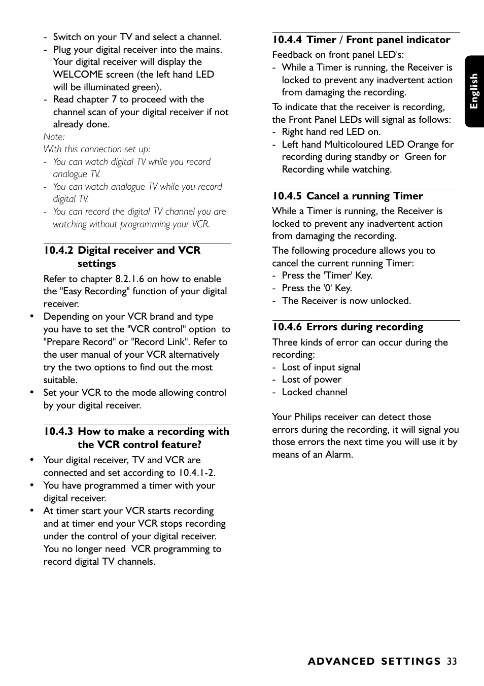 Philips DTR1000 User Manual | Page 35 / 152