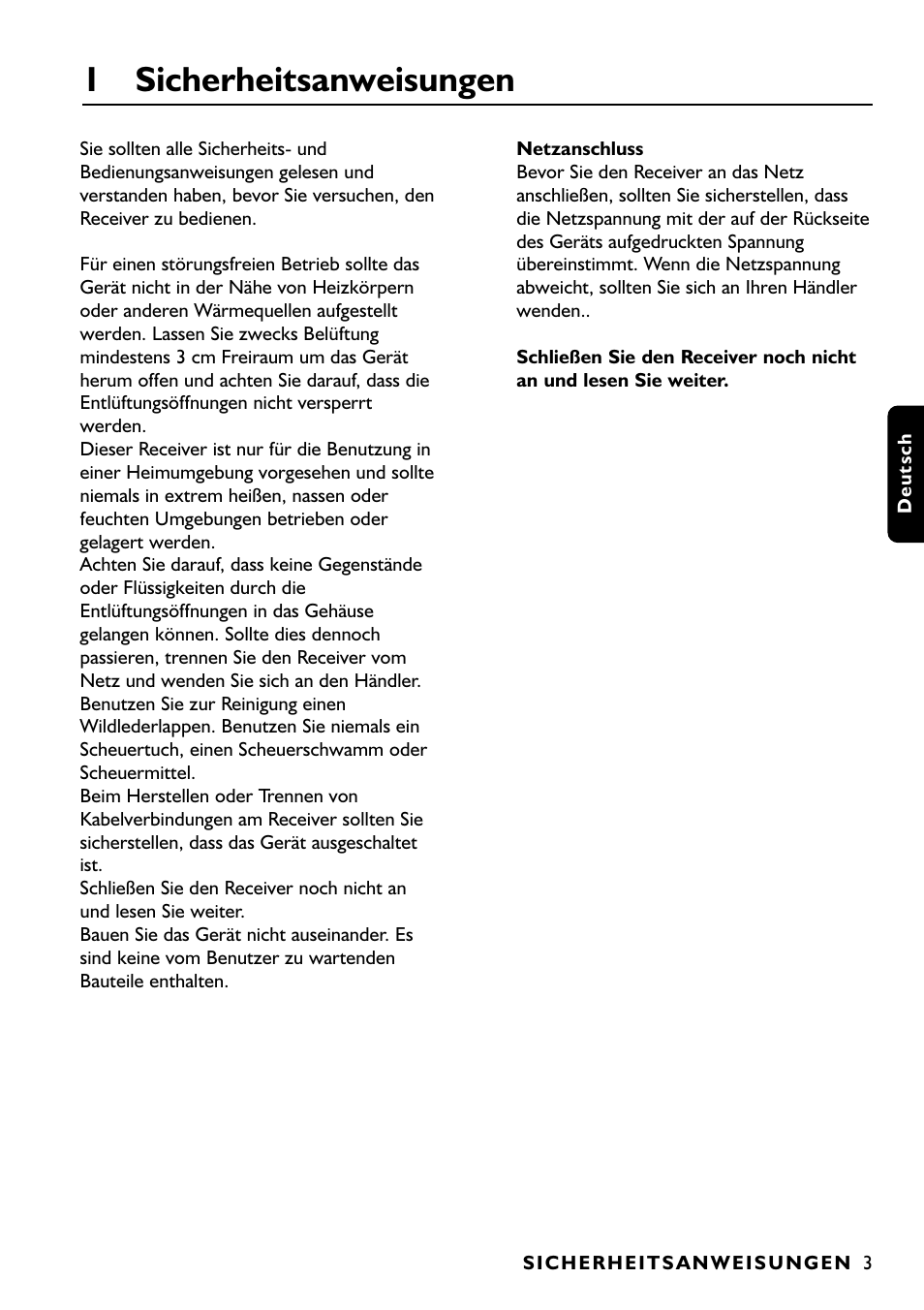 1 sicherheitsanweisungen | Philips DTR1000 User Manual | Page 77 / 152