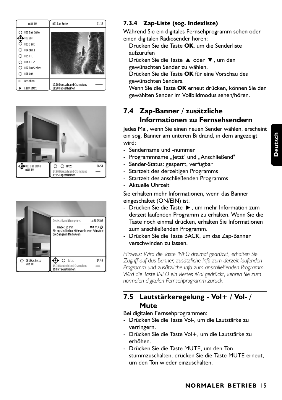 5lautstärkeregelung - vol+ / vol- / mute | Philips DTR1000 User Manual | Page 89 / 152