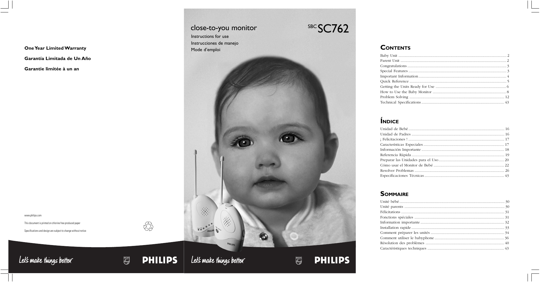 Philips SBC SC762 User Manual | 2 pages