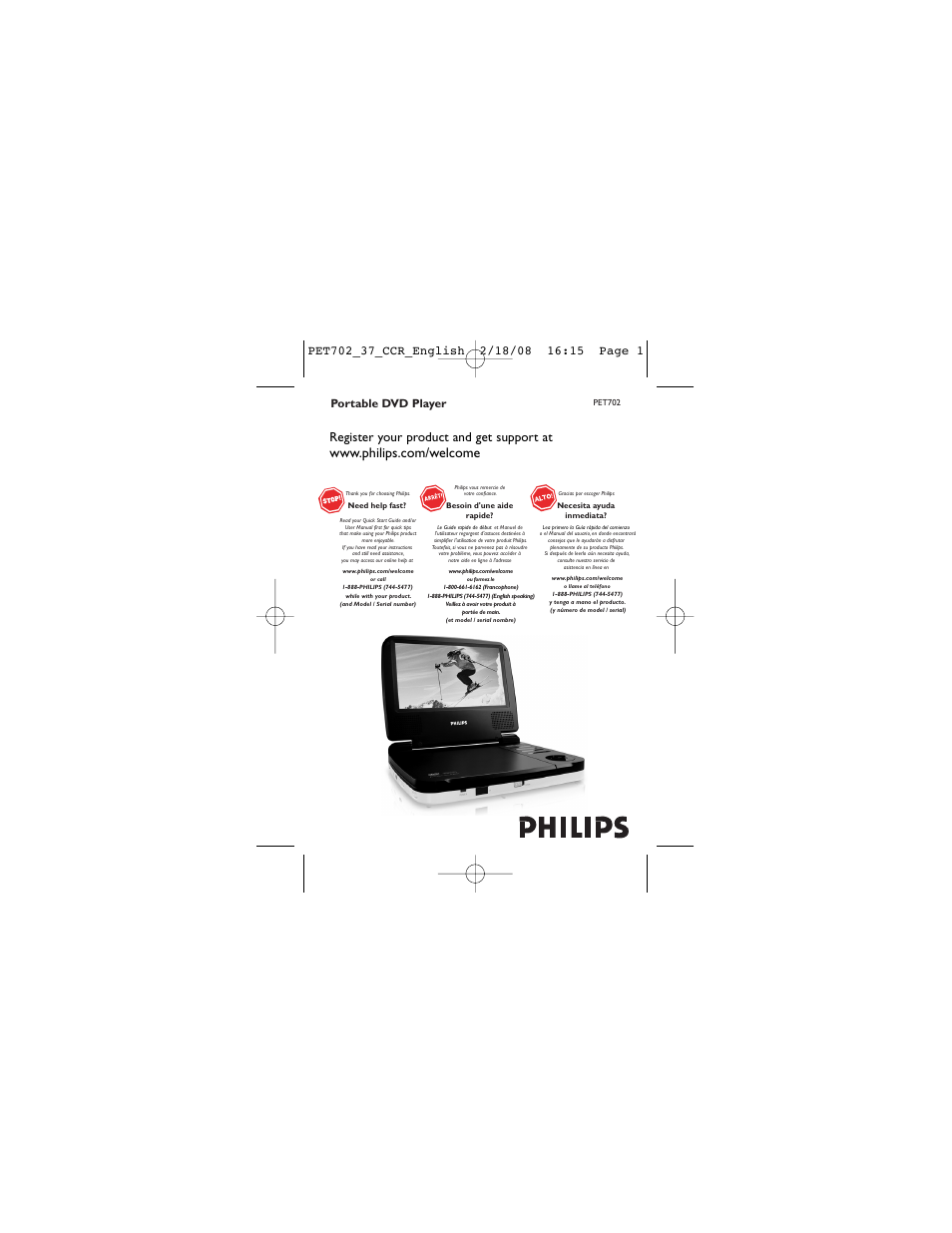 Philips PET702/37 User Manual | 37 pages