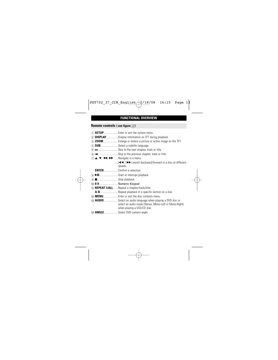 Philips PET702/37 User Manual | Page 13 / 37