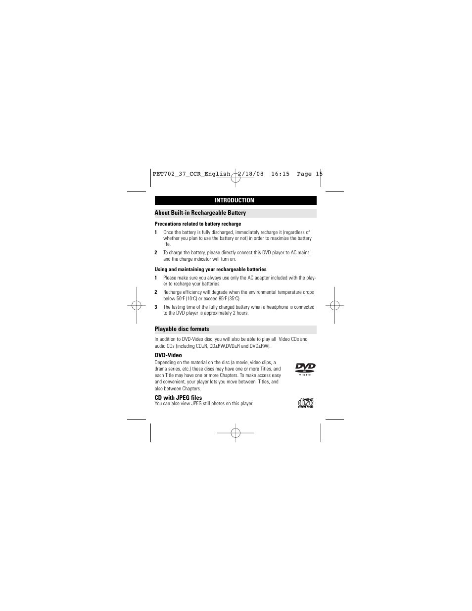 Philips PET702/37 User Manual | Page 15 / 37