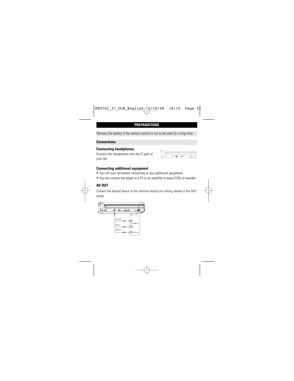 Philips PET702/37 User Manual | Page 21 / 37