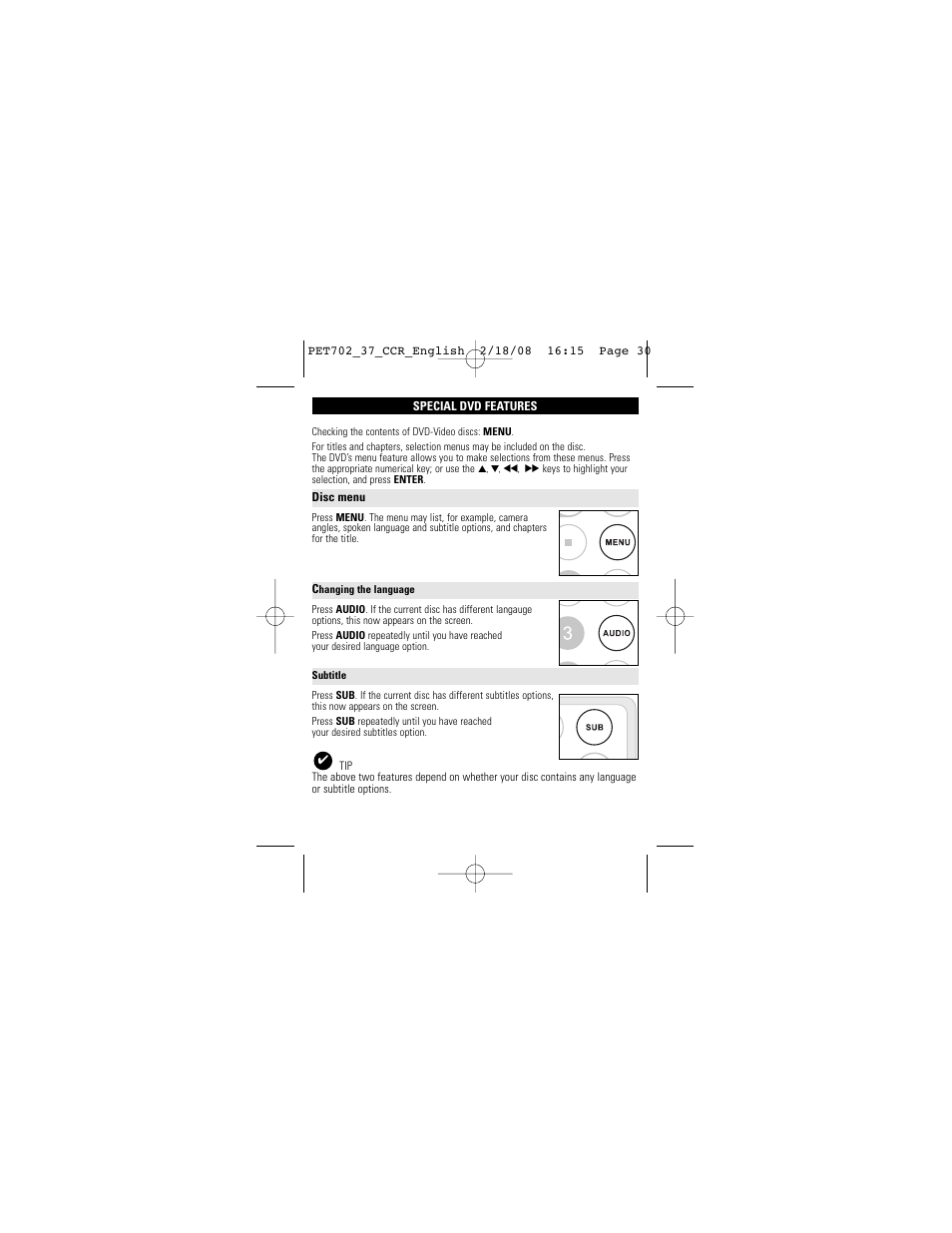 Philips PET702/37 User Manual | Page 30 / 37