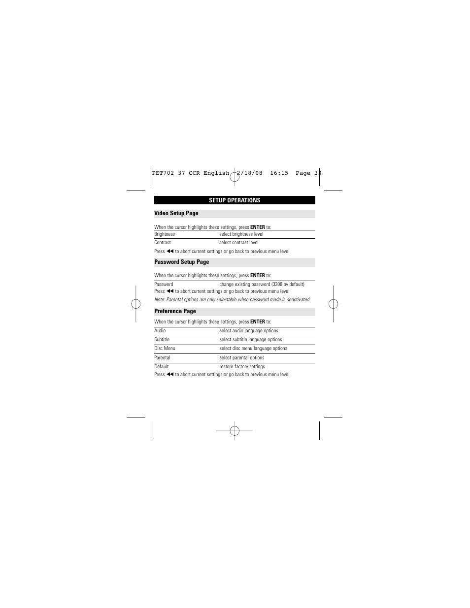 Philips PET702/37 User Manual | Page 33 / 37