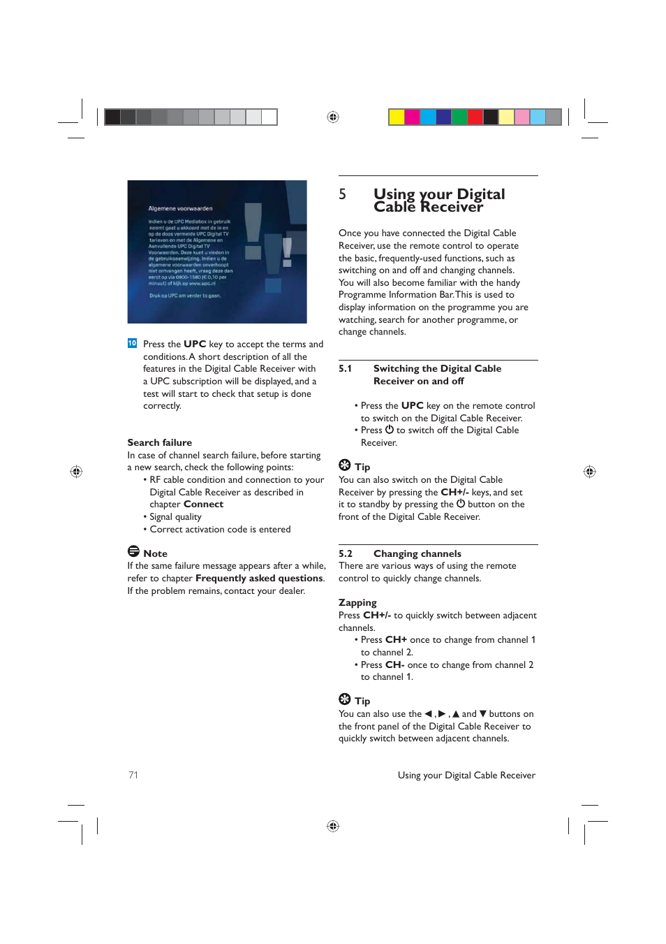 Using your digital 5 cable receiver | Philips DCR5012 User Manual | Page 11 / 57