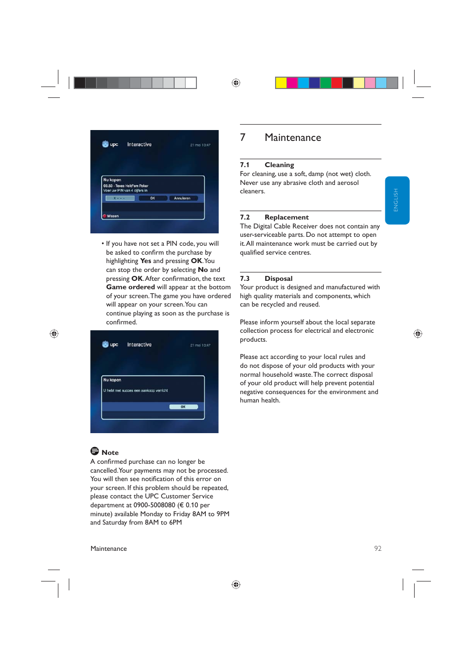 Maintenance 7 | Philips DCR5012 User Manual | Page 32 / 57