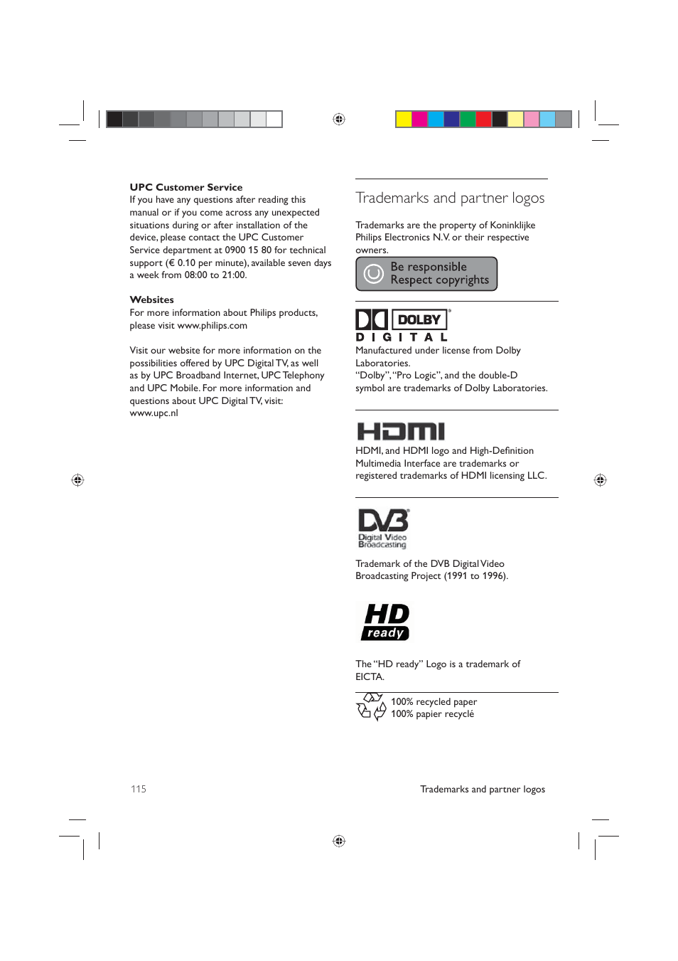 Trademarks and partner logos | Philips DCR5012 User Manual | Page 55 / 57