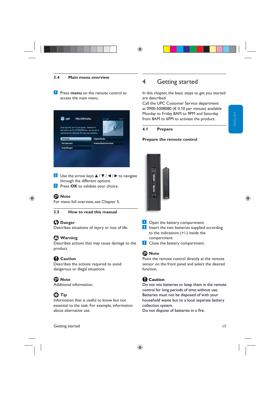 Getting started 4 | Philips DCR5012 User Manual | Page 8 / 57