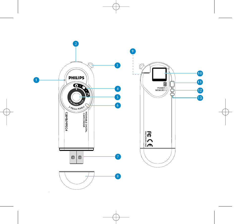 Philips wearable digital camcorder User Manual | Page 4 / 26