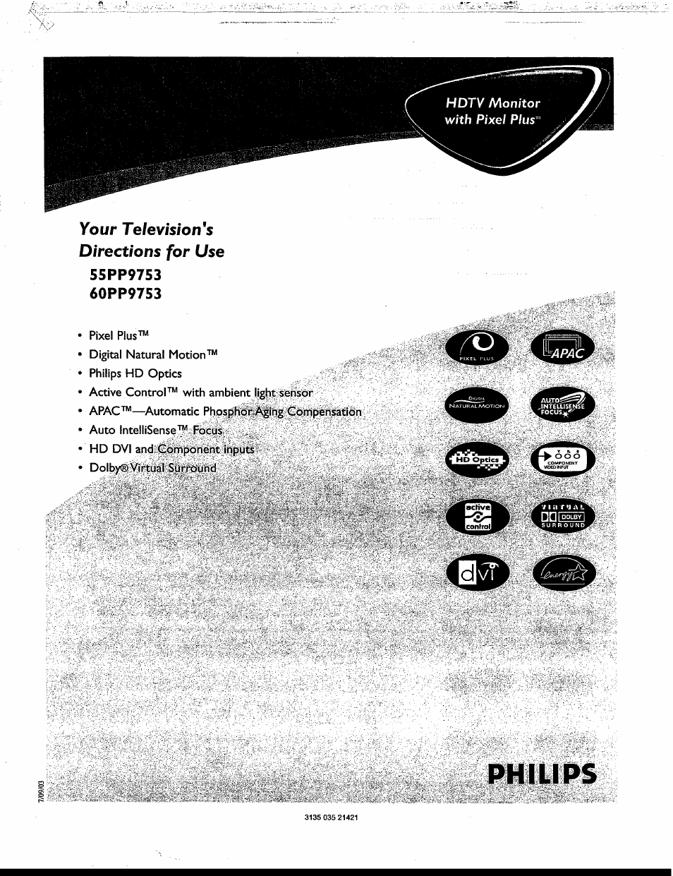 Philips Matchline 55PP9753 User Manual | 80 pages