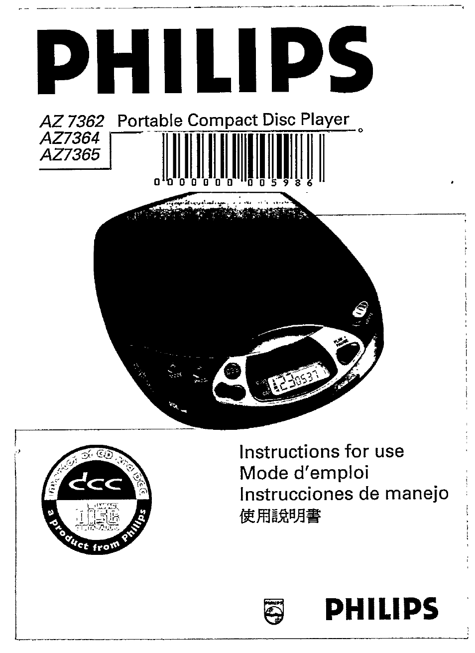 Philips AZ 7365 User Manual | 22 pages