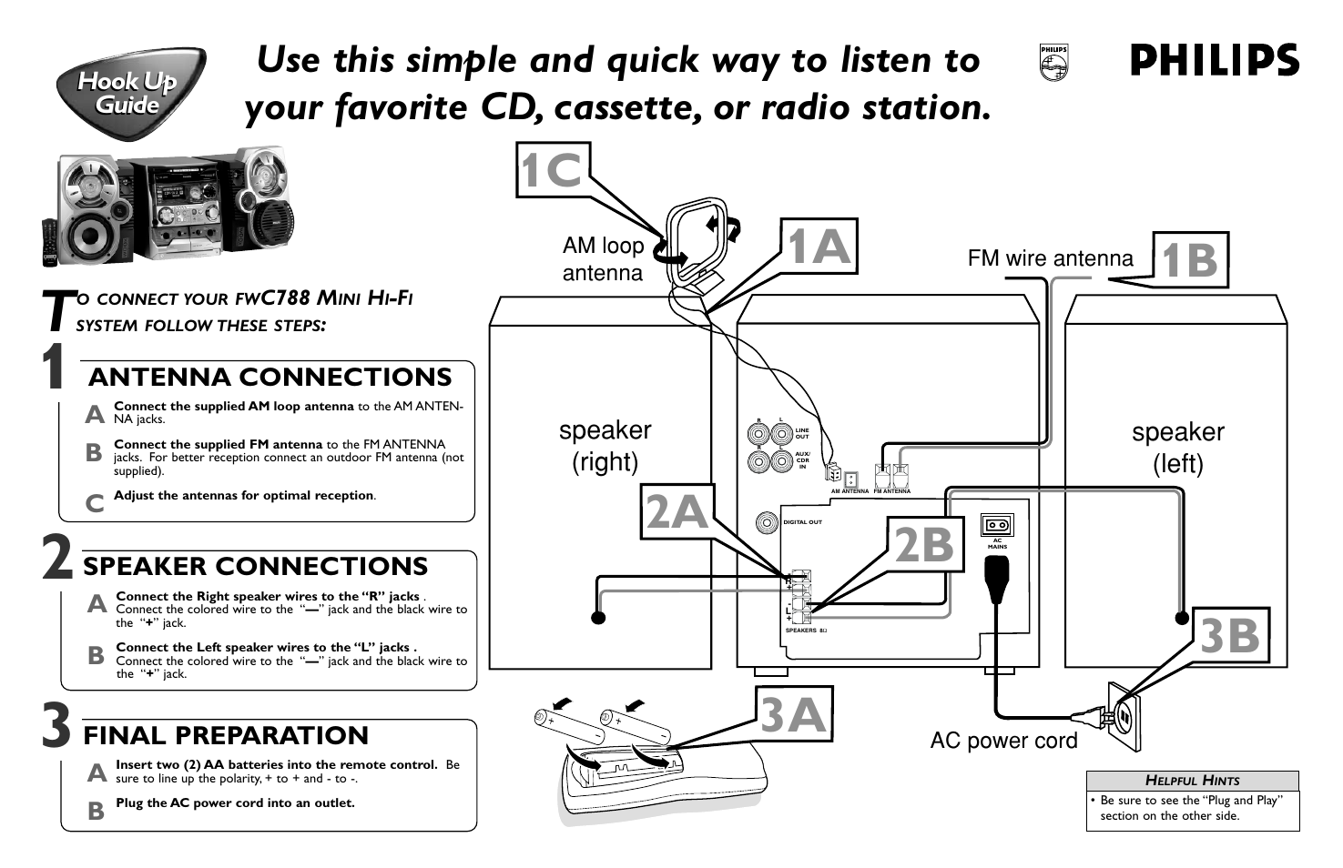Philips FW C788 User Manual | 2 pages