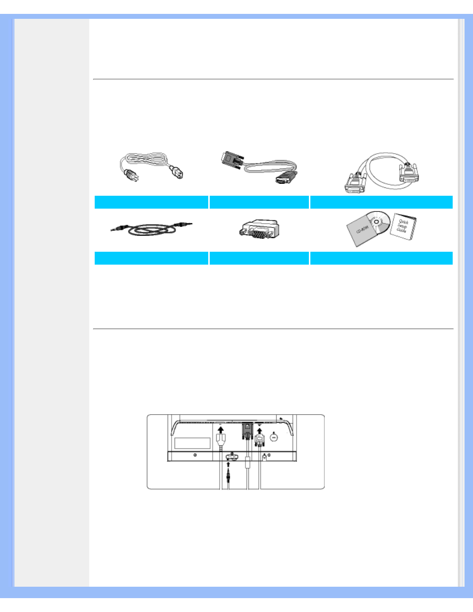 Sette opp og kople til skjermen din, Ställa in och ansluta monitorn | Philips 200P6 User Manual | Page 69 / 100