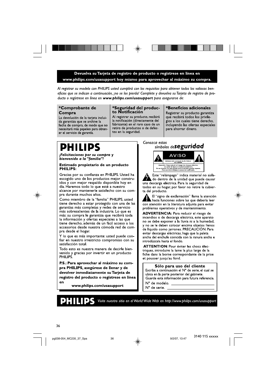 Philips MC235B/37 User Manual | Page 4 / 20