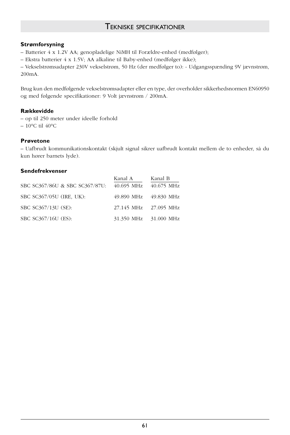 Philips SC367 User Manual | Page 62 / 75