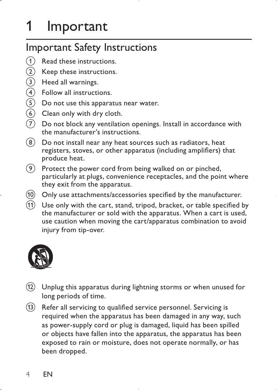 1 important | Philips PD7030 User Manual | Page 3 / 20
