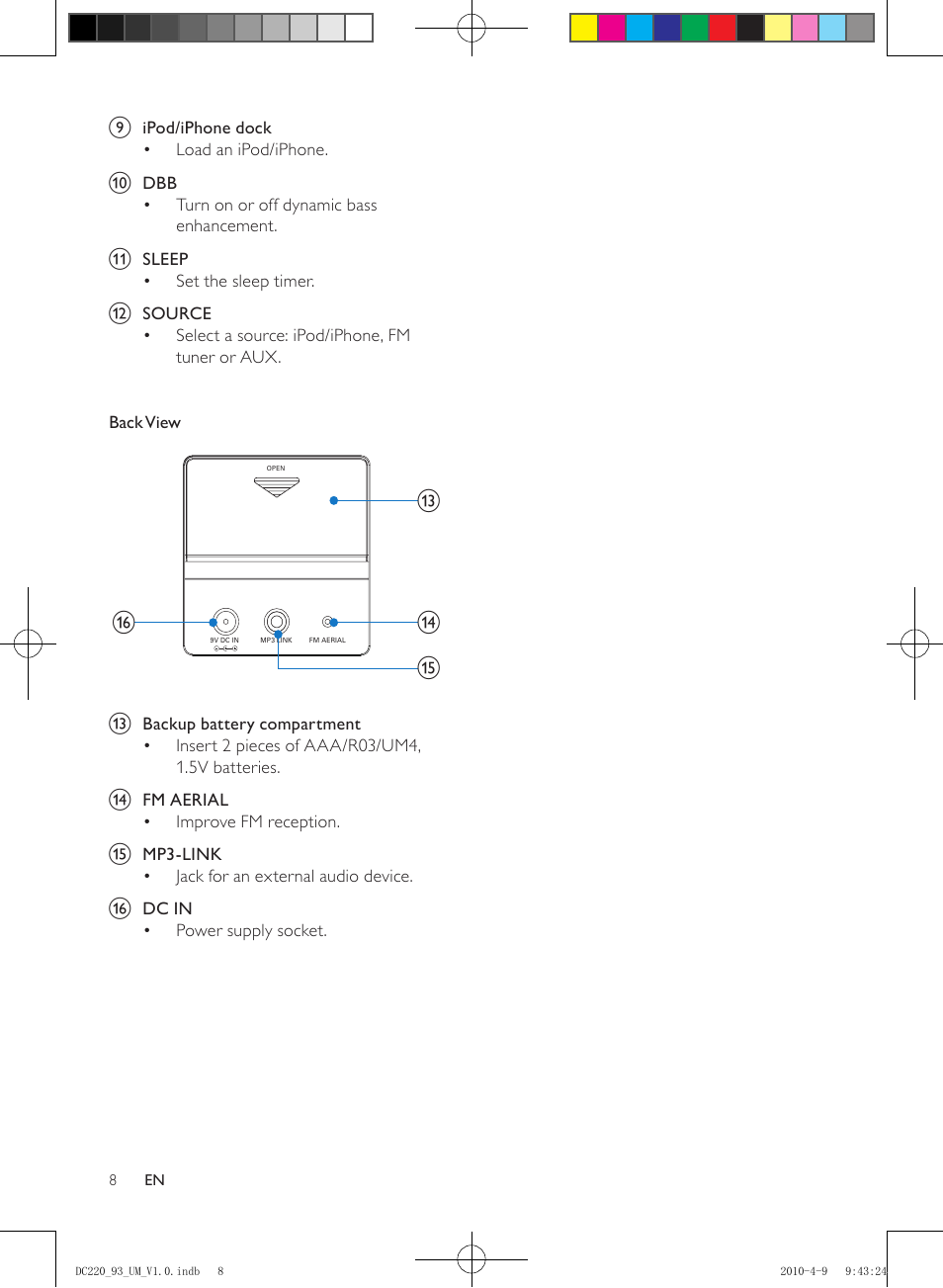 Philips SJ/T113632006 User Manual | Page 8 / 17