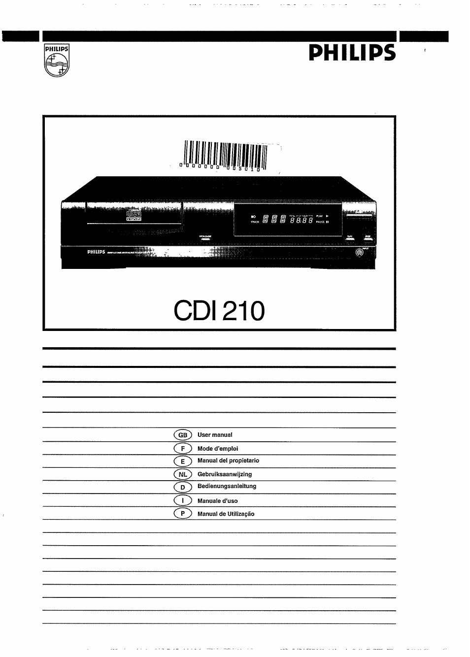 Philips CDI210/73 User Manual | 16 pages