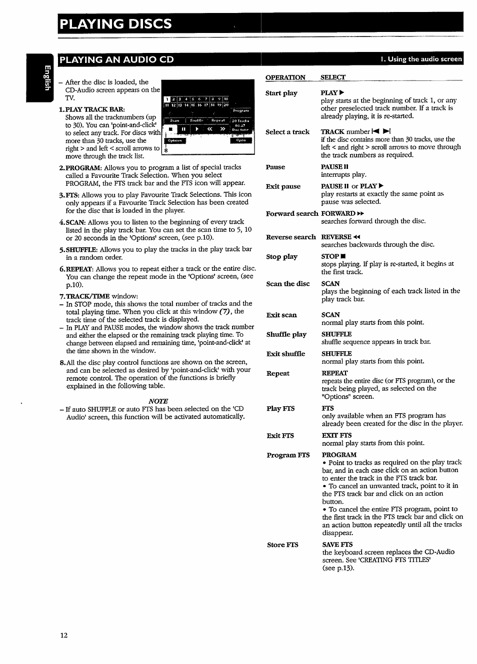 Playing an audio cd, Playing discs | Philips CDI210/73 User Manual | Page 12 / 16