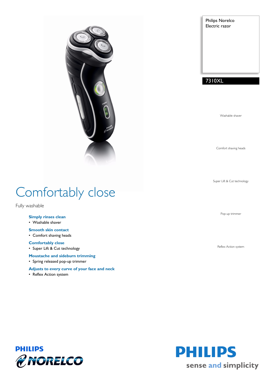Philips 7310XL User Manual | 2 pages
