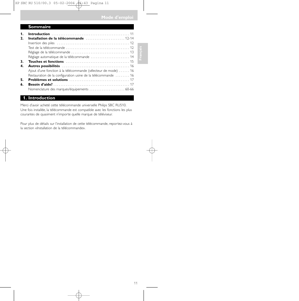 Philips SBC RU 510/00U User Manual | Page 11 / 70