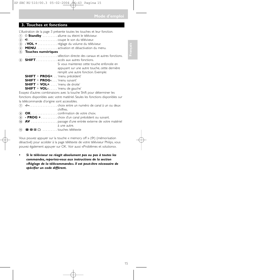 Philips SBC RU 510/00U User Manual | Page 15 / 70