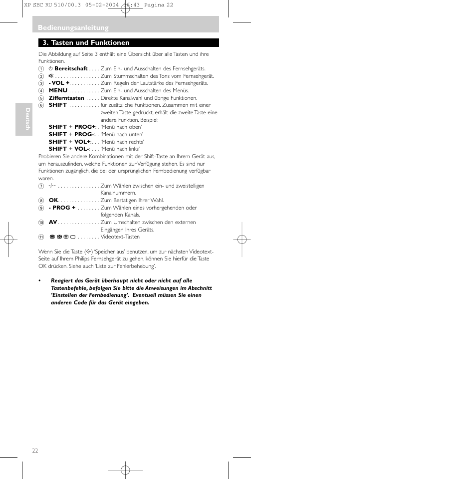 Philips SBC RU 510/00U User Manual | Page 22 / 70