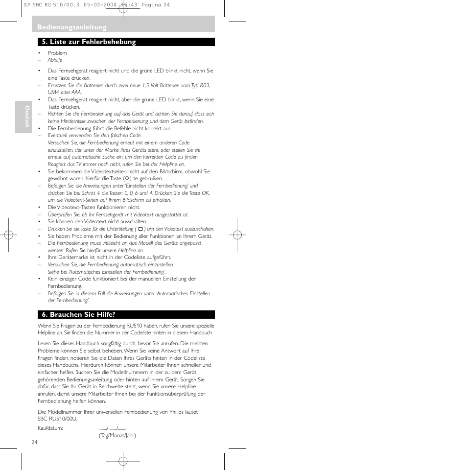 Philips SBC RU 510/00U User Manual | Page 24 / 70