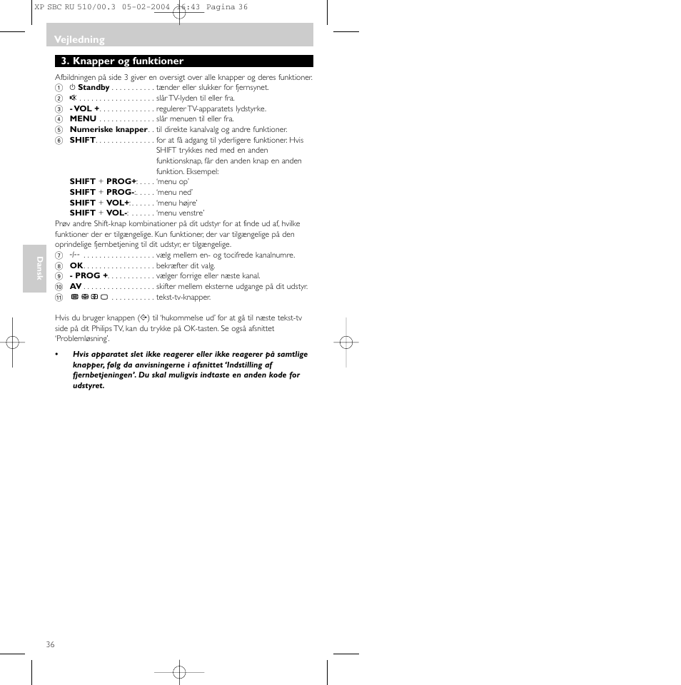 Philips SBC RU 510/00U User Manual | Page 36 / 70