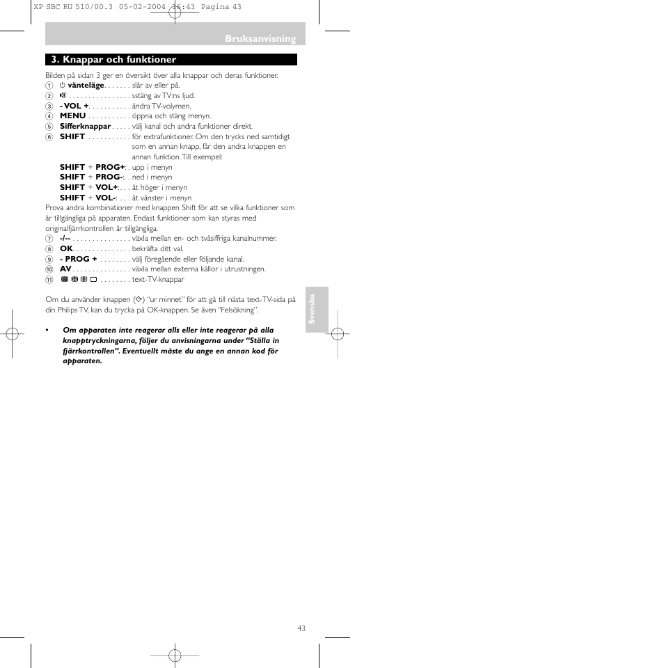 Philips SBC RU 510/00U User Manual | Page 43 / 70