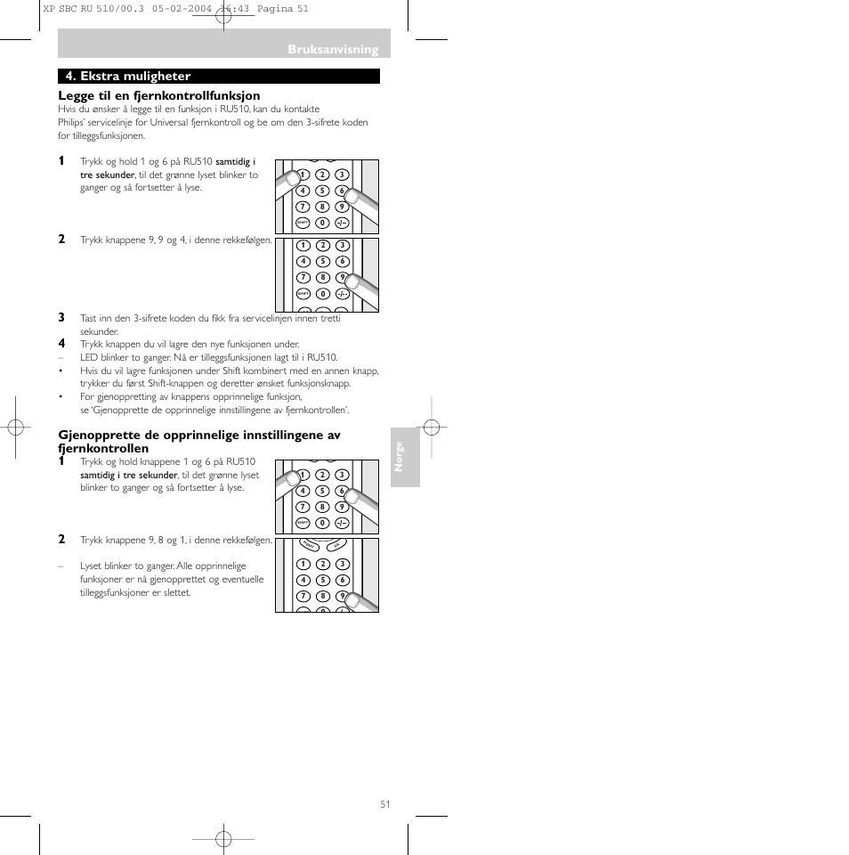 Bruksanvisning | Philips SBC RU 510/00U User Manual | Page 51 / 70